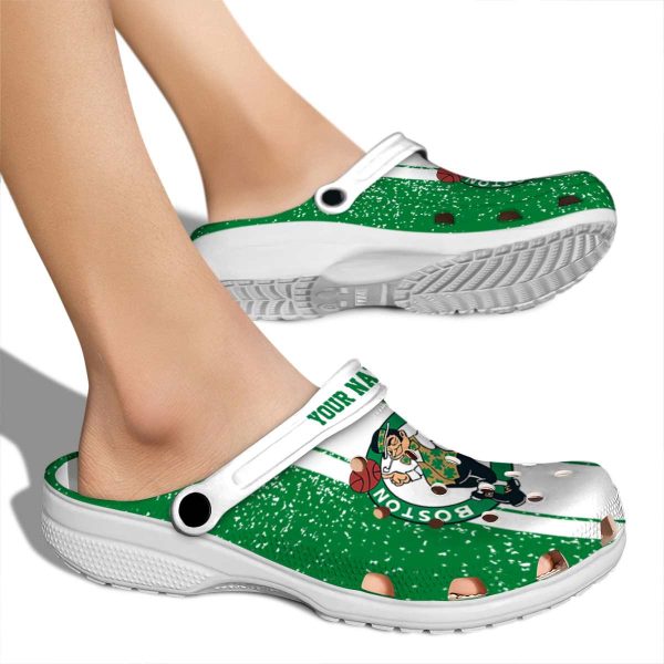 custom boston celtics vertical stripes crocs new arrival