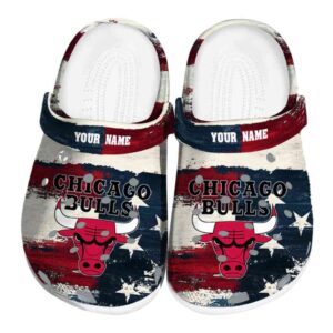 custom chicago bulls patriotic stripes crocs fashion forward