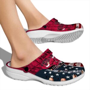 custom chicago bulls star spangled side pattern crocs new arrival
