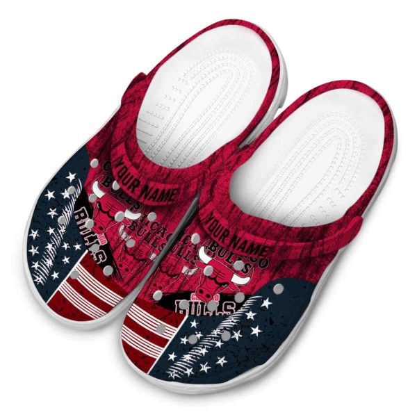 custom chicago bulls star spangled side pattern crocs top rated