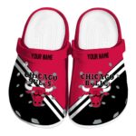 custom chicago bulls striped accents crocs fashion forward