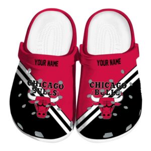custom chicago bulls striped accents crocs fashion forward