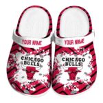 custom chicago bulls zigzag paint burst crocs fashion forward