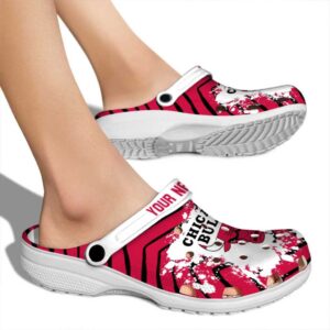 custom chicago bulls zigzag paint burst crocs new arrival