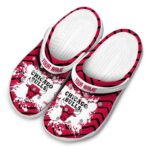 custom chicago bulls zigzag paint burst crocs fashion forward