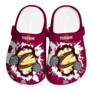 custom cleveland cavaliers gripping hand crocs fashion forward