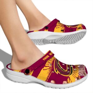 custom cleveland cavaliers paint splatter graphics crocs new arrival