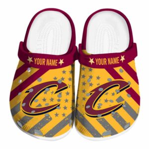 custom cleveland cavaliers star spangled graphic crocs fashion forward