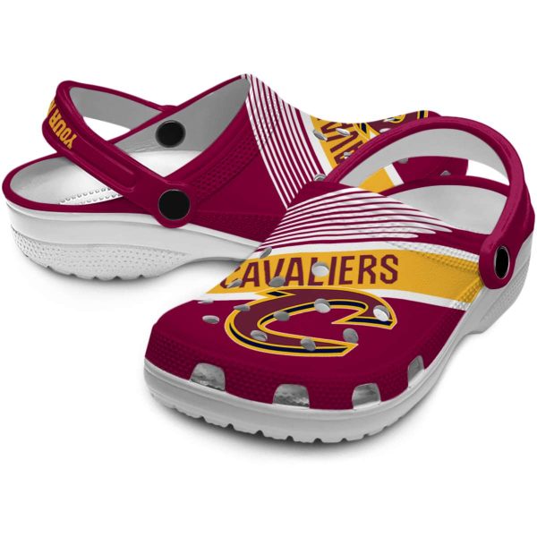 custom cleveland cavaliers vibrant dual tone crocs premium grade