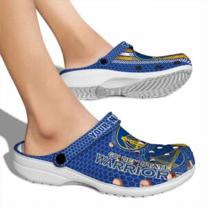 custom golden state warriors contrasting stripes crocs new arrival