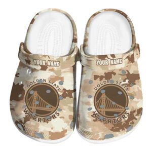 custom golden state warriors desert camo crocs fashion forward
