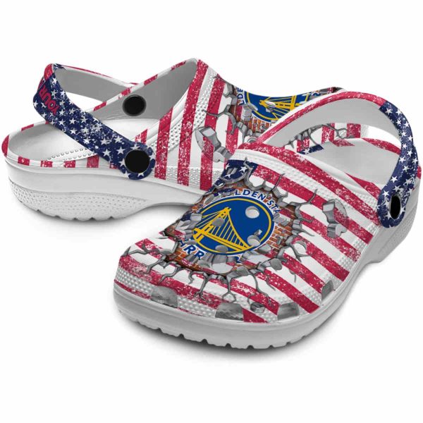custom golden state warriors freedom splinter crocs premium grade