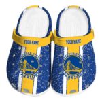 custom golden state warriors vertical stripes crocs fashion forward