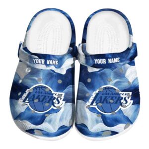 custom los angeles lakers ocean waves crocs fashion forward