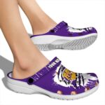 custom los angeles lakers splash motif background crocs fashion forward