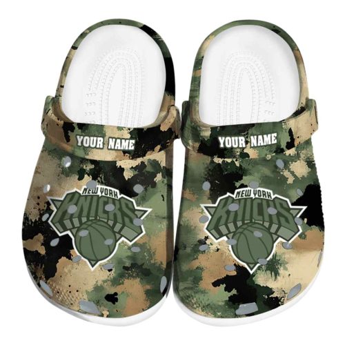 custom new york knicks camouflage craze crocs fashion forward