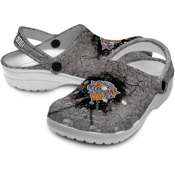 custom new york knicks cracked ground texture crocs premium grade