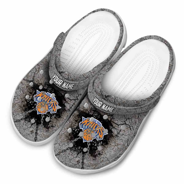 custom new york knicks cracked ground texture crocs top rated