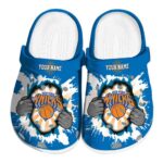 custom new york knicks gripping hand crocs fashion forward