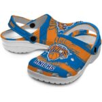 custom new york knicks paint splatter graphics crocs fashion forward