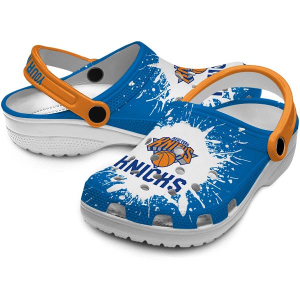custom new york knicks splash art crocs premium grade