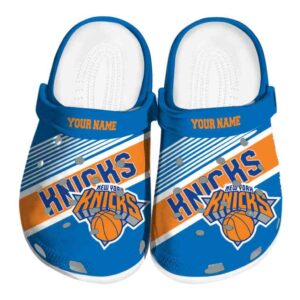 custom new york knicks vibrant dual tone crocs fashion forward