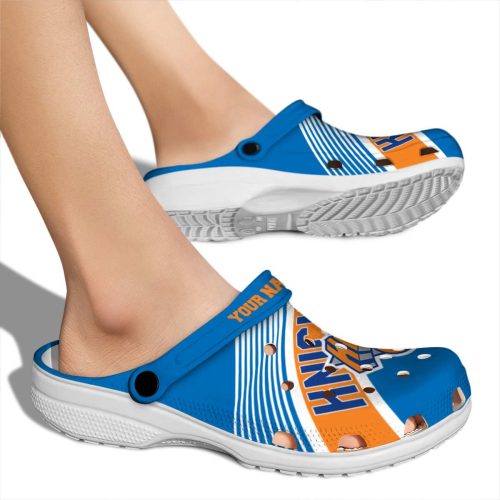 custom new york knicks vibrant dual tone crocs new arrival