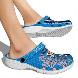 custom oklahoma city thunder contrasting stripes crocs new arrival