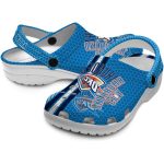 custom oklahoma city thunder contrasting stripes crocs fashion forward