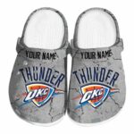 custom oklahoma city thunder cracked texture crocs fashion forward