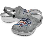 custom oklahoma city thunder cracked texture crocs fashion forward