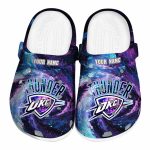 custom oklahoma city thunder galaxy swirl crocs fashion forward