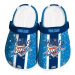 custom oklahoma city thunder vertical stripes crocs fashion forward