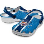 custom oklahoma city thunder vertical stripes crocs fashion forward