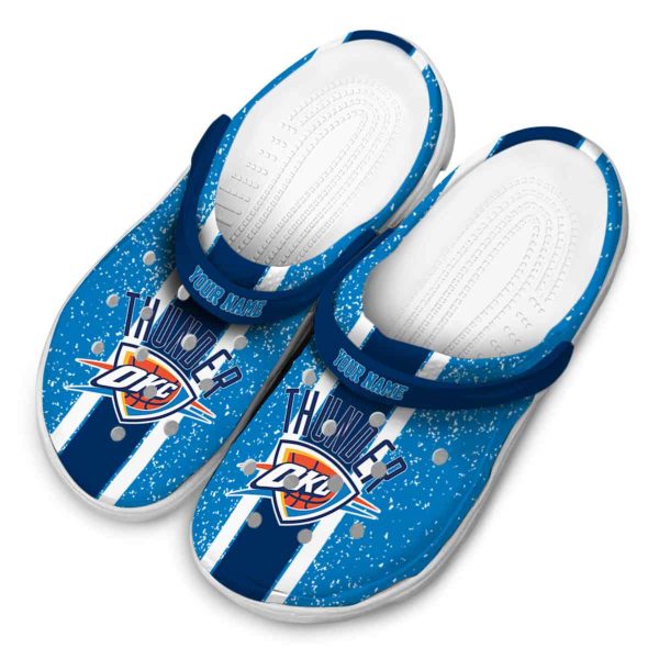 custom oklahoma city thunder vertical stripes crocs top rated