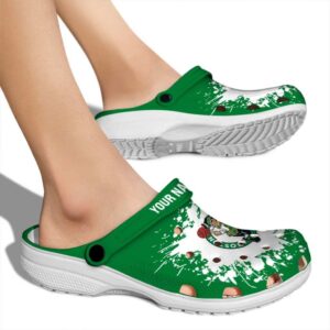 customized boston celtics splatter background crocs new arrival