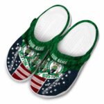 customized boston celtics star spangled side pattern crocs fashion forward