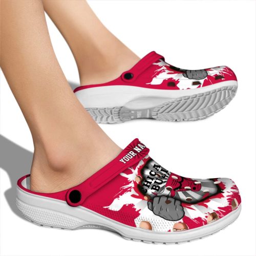 customized chicago bulls gripping hand crocs new arrival