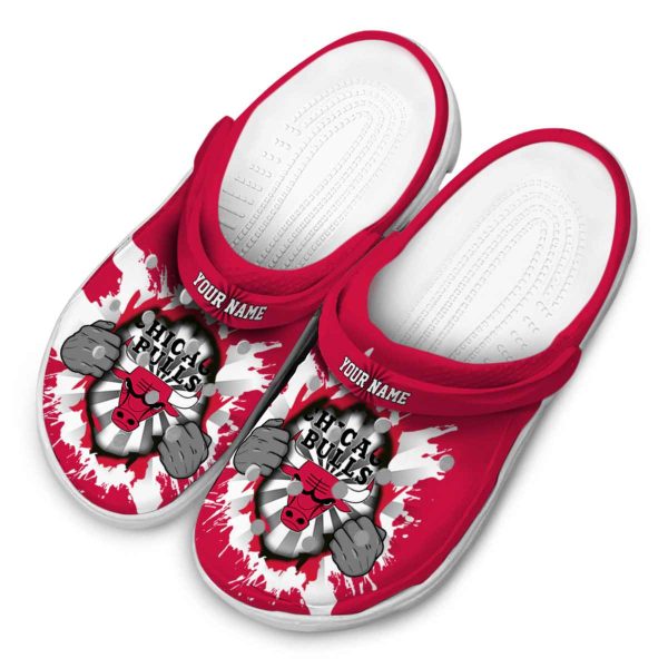 customized chicago bulls gripping hand crocs top rated