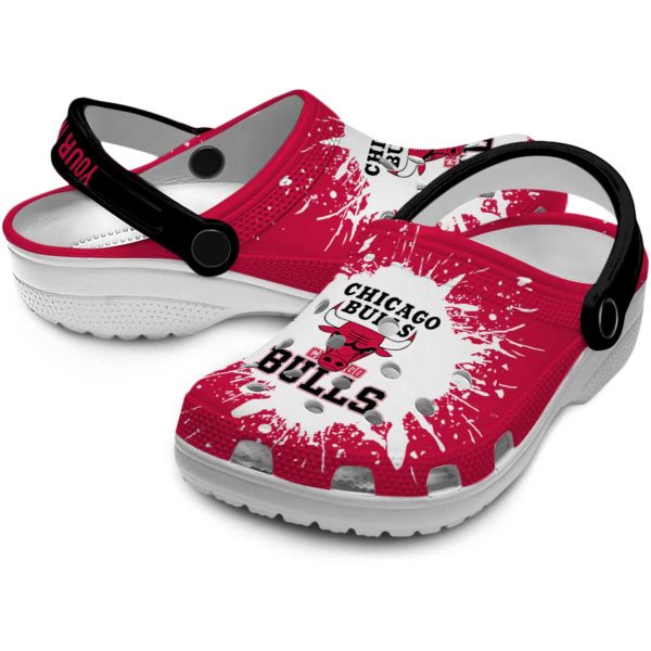 customized chicago bulls splash art crocs premium grade