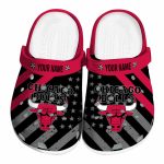 customized chicago bulls star spangled graphic crocs fashion forward