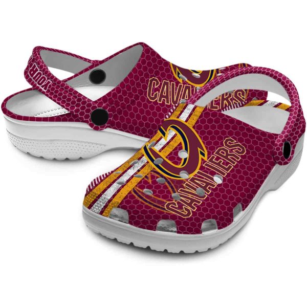 customized cleveland cavaliers contrasting stripes crocs premium grade