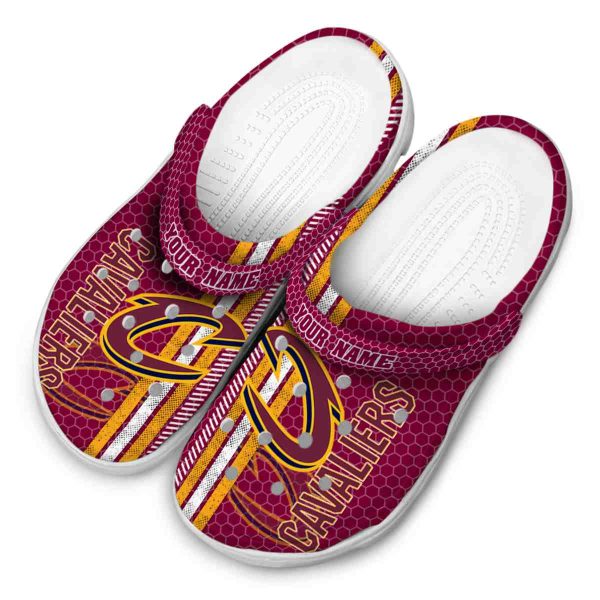 customized cleveland cavaliers contrasting stripes crocs top rated