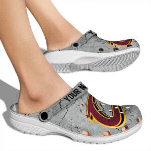 customized cleveland cavaliers cracked texture crocs new arrival