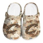 customized cleveland cavaliers desert camo crocs fashion forward