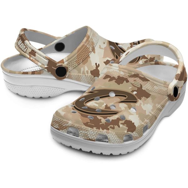 customized cleveland cavaliers desert camo crocs premium grade