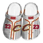 customized cleveland cavaliers pinstripe pattern crocs fashion forward