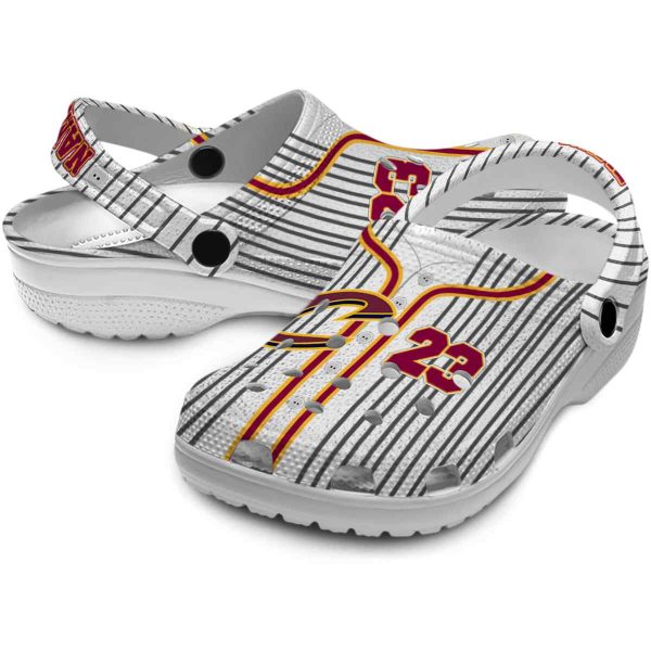 customized cleveland cavaliers pinstripe pattern crocs premium grade