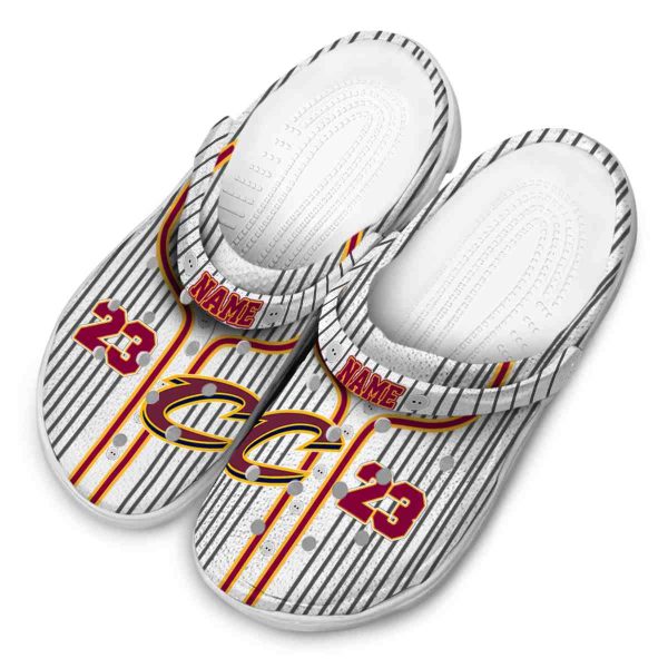 customized cleveland cavaliers pinstripe pattern crocs top rated