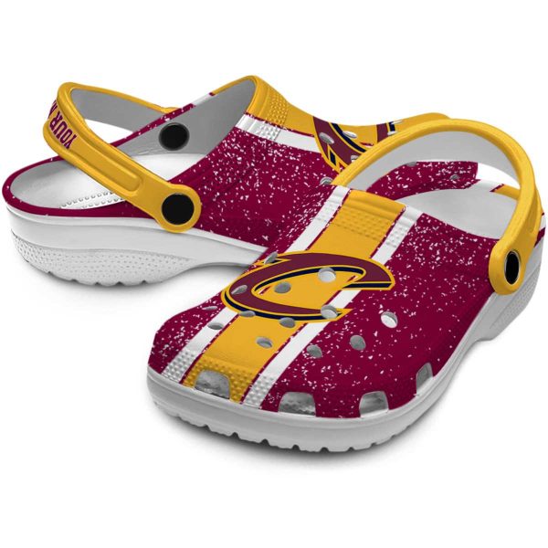 customized cleveland cavaliers vertical stripes crocs premium grade